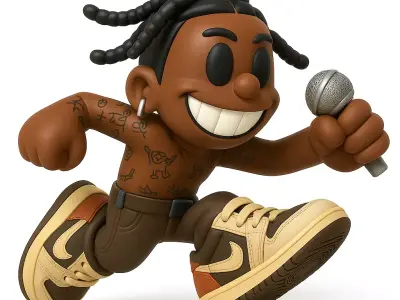 Travis Scott Air Jordan 1 Low Cartoon toy 3D print model