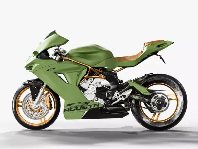 Motorcycle MV Agusta F3 Army Super Bike High Quality 3D model