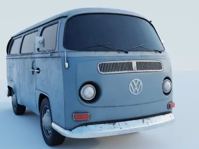 Volkswagen kombi 1973 3D model