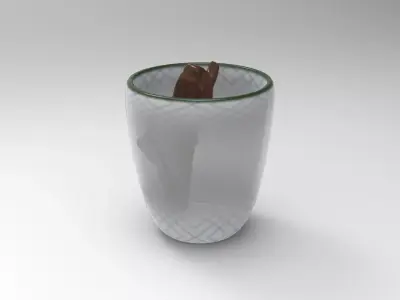 Splash Vase Low-poly 3D model
