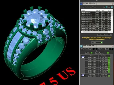 Luxury Men Rings Designs 6MR034 3D print model
