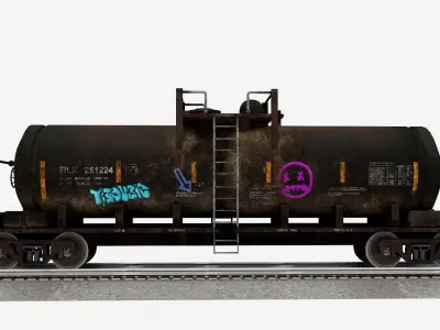 tankar car -oil carrier 3D model