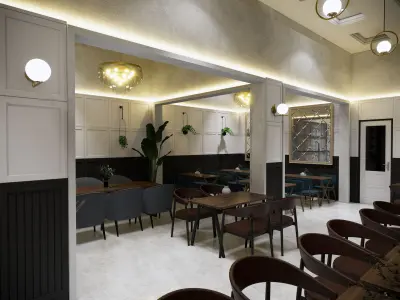 3D Interior Project Cafe  3D model