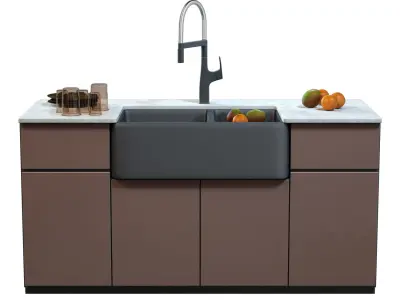 Kitchen Island Rivanna Ikon Low-poly 3D model