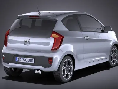 Kia Picanto 2015 3door VRAY 3D model