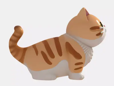 Cartoon Cat 3D model 2