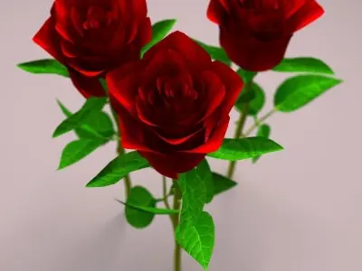 Realistic Rose 3D model