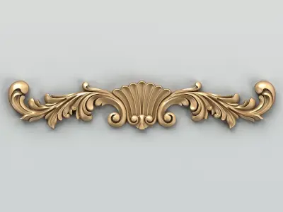 Carved decor horizontal 023 3D model