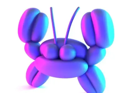 Sea Crab Balloon Decoration Props Second Life toy 3D print model