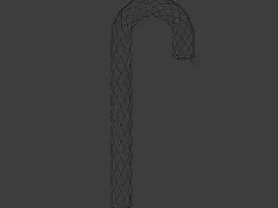 Stick candy red-white Low-poly 3D model