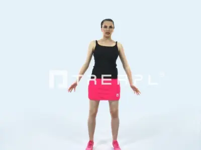 Dream E Animated Rigged Sports Woman Low-poly 3D model