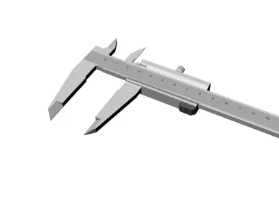 Metal caliper 3D model 3D model