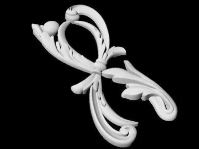 Central decor ornament for furniture 3D model 292