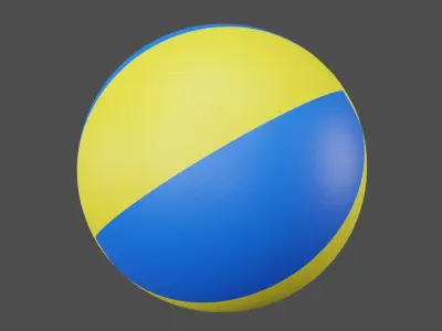 Beach Ball Low-poly 3D model get