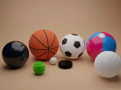 Sport Balls Free 3D model