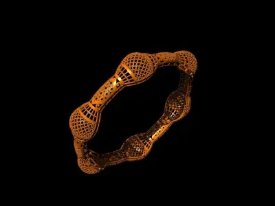 Gold bangle for women 3D print model
