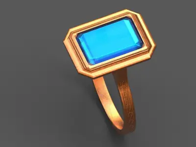 High-Quality 3D Ring Model Low-poly 3D model