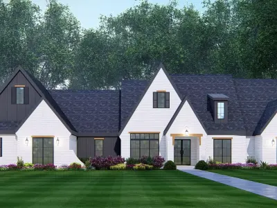 Ranch Farmhouse 3D Model  Classic American Country Home Exterior 3D model