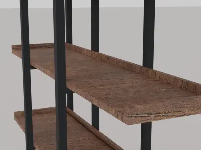 Bookshelf for Low Poly Games Free low-poly 3D model