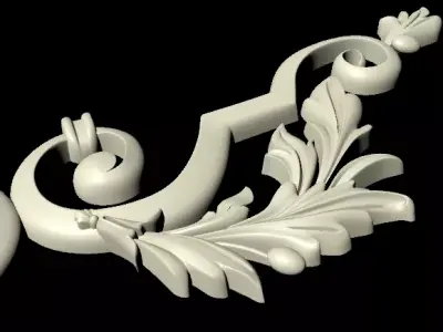 Central decor ornament for furniture 3D model 308