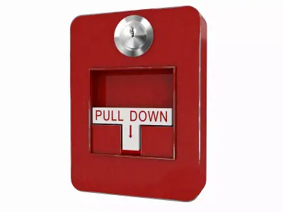 3D FIRE ALARM Low-poly 3D model