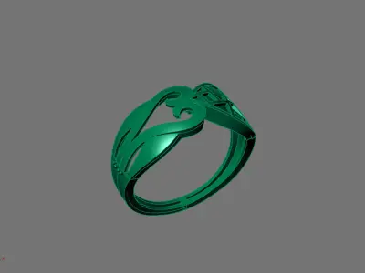 Women Ring Plain Ring Ready STL 3DM Models Womens Rings 3D print model 37