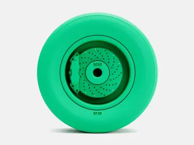 15x8 Mopar Rallye Wheel Goodyear Polyglas G60 Tire 3D print model