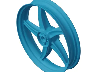 Plastic Motorcycle Wheel Rim Toy 3D model