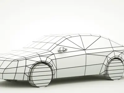 Generic Sedan v20 Low-poly 3D model