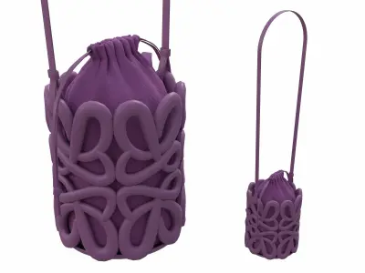 Loewe Anagram inflated pocket foam rubber Shoulder Bag  Low-poly 3D model
