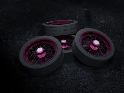 Tire On Road Free 3D model