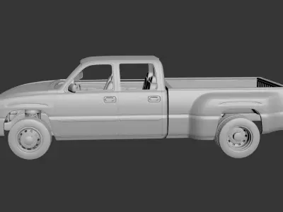 GMC Sierra Crew Cab 3500 Dually 2003 3D print model
