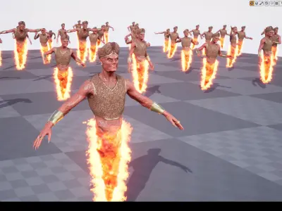 Hell ifrit sultan low-poly game engine ready 3D model Low-poly 3D model