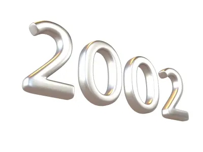 Year Number 2002 v1 003 Low-poly 3D model