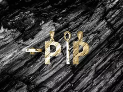 P Letter Alphabet Wooden Texture Pendant 3D Print Model 3D print model