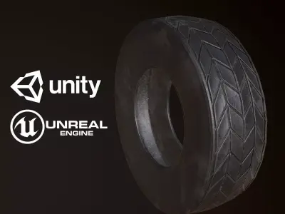 Tire - PBR Game Ready Low-poly 3D model