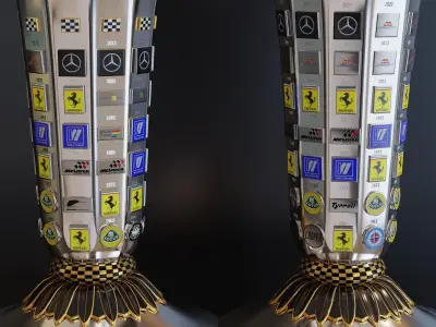 F1 Trophy - FIA World Constructors Championship Low-poly 3D model