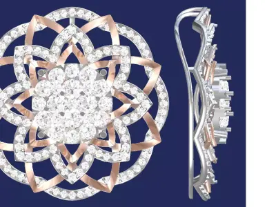 diamond pendant jewelry 3D print model