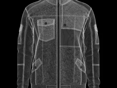 Mens Bamber Jacket 3D model