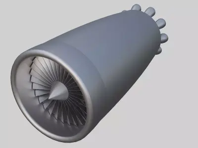 turbojet engine 3D model purchase