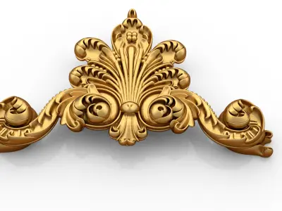 carved classic decorative ornament cnc 3d printing stl 05 3D model
