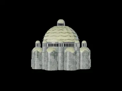 CHURCH - Orthodox-styled and game-ready Low-poly 3D model