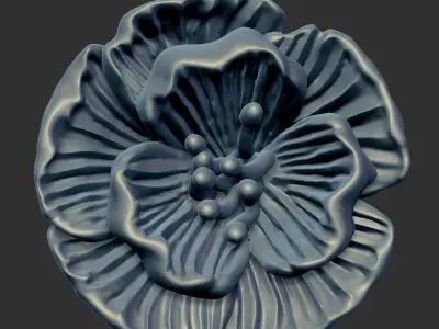 Sakura earrings 3D print model 3D print model