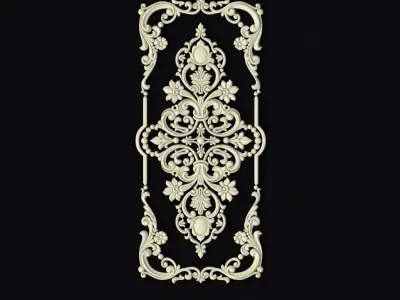 Central decor ornament for furniture 3D model 1066