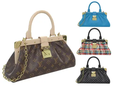 Louis Vuitton Monogram Clutch  3D Model Pack