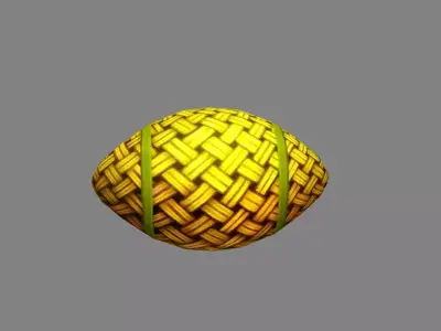 Cartoon Woven Rugby - American football Low-poly 3D model