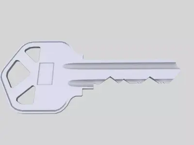 Key 3D Model Low-poly 3D model