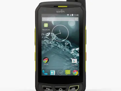 Sonim XP7 rugged and proof smartphone Low-poly 3D model