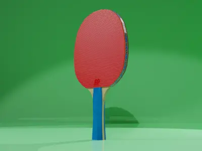 Paleta de ping pong Low-poly 3D model