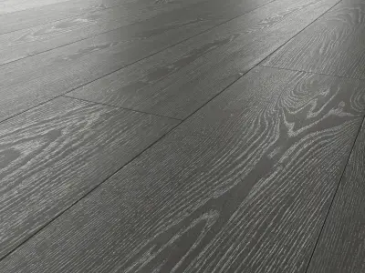 Wood floor Oak Metallic Black Brushed 3D model